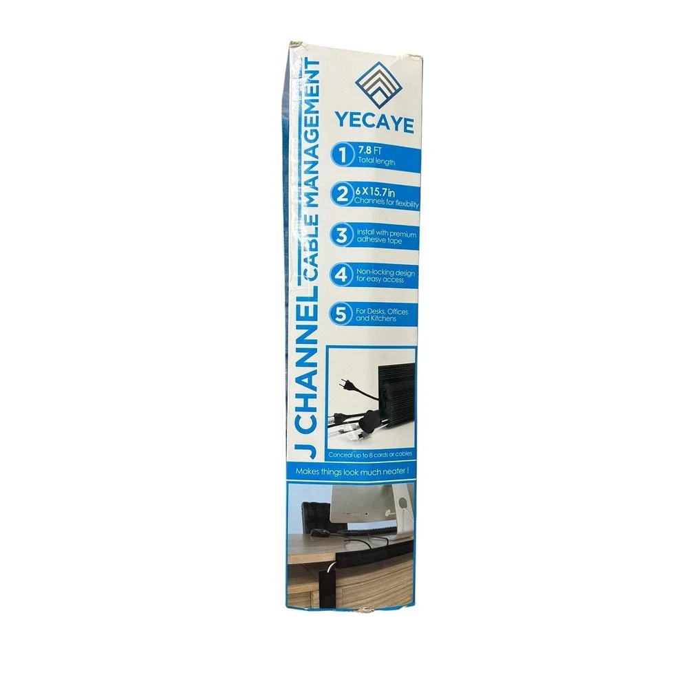 Cable Management Yecaye 7.8' J Channel Cable Raceway Cable‎ Management Kit